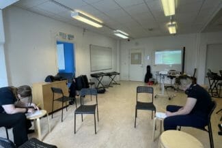 klassrum elever musik Entréskolan