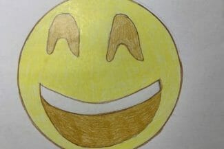 Teckning av elev på workshop med Optagonen