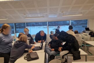 Alex och elever i Norrköping