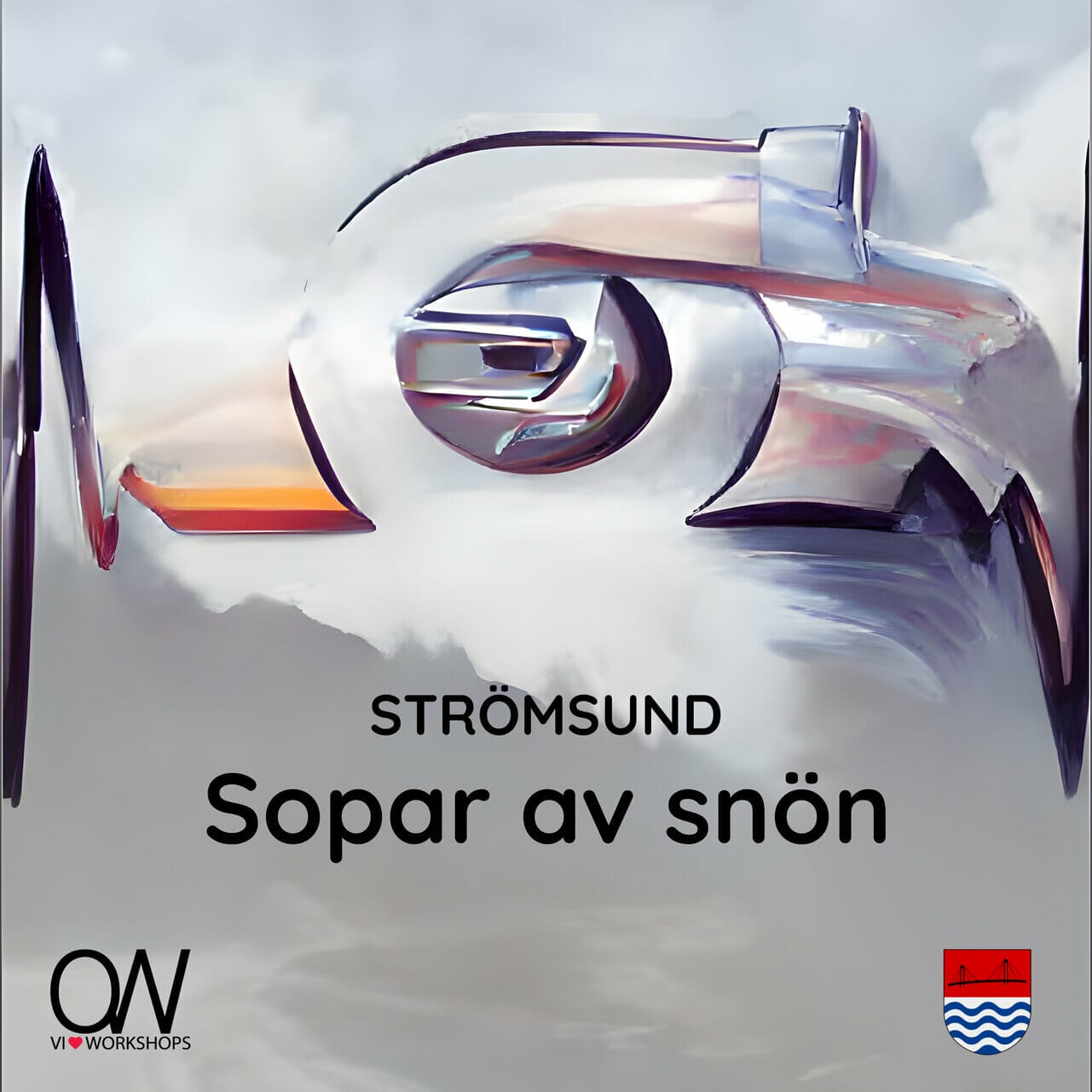 Strömsund Sopar av snön