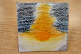 teckning av elev i Svenljunga