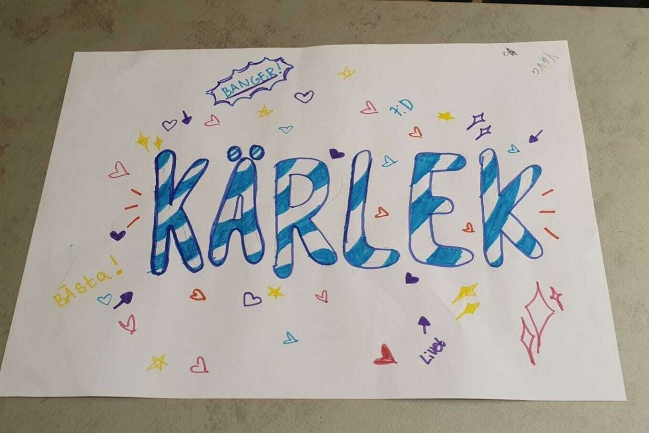 Teckning av Kärlek
