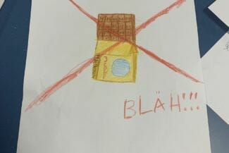 teckning av en chokladkaka