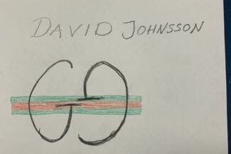 teckning av David Johansson Munkfors bibliotek