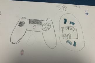 Teckning av en spelkontroll