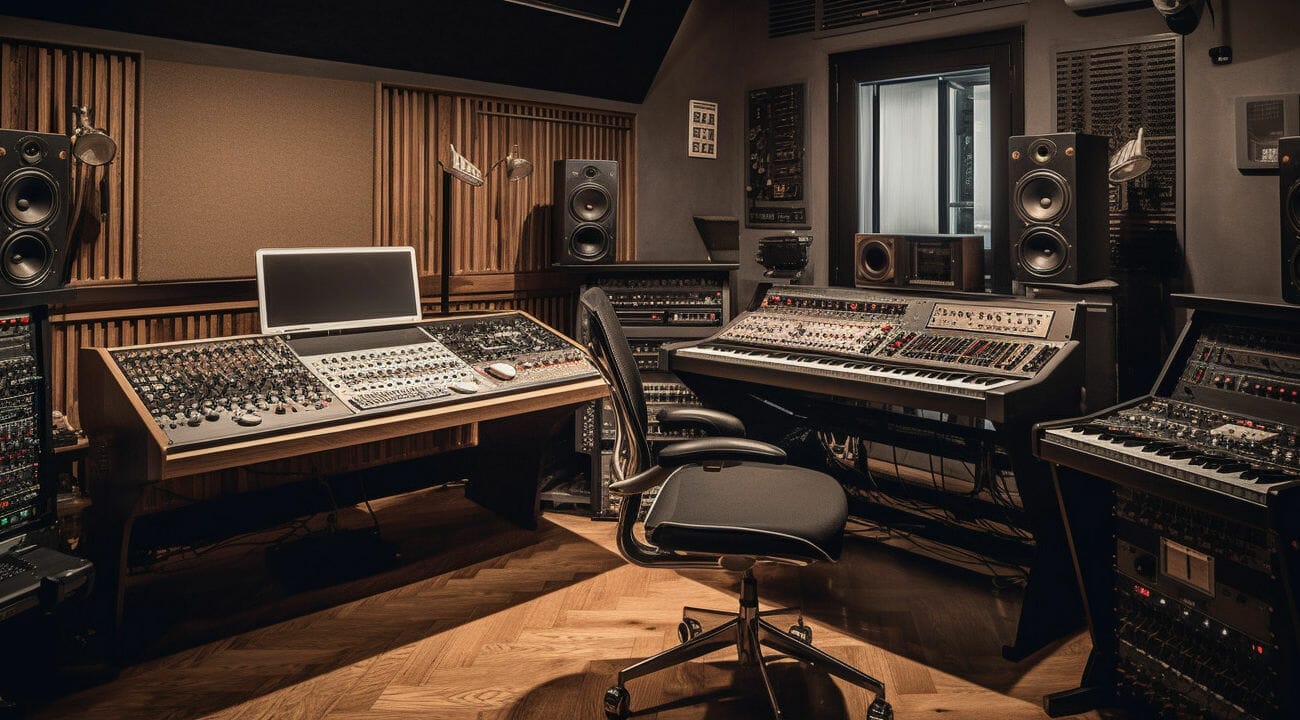 A professional music recording studio