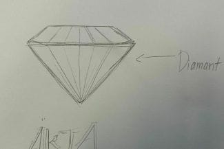Diamant ritad av elev i Skövde