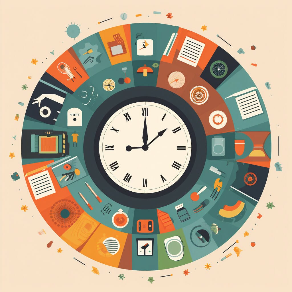 En bild av en klocka som symboliserar tidshantering