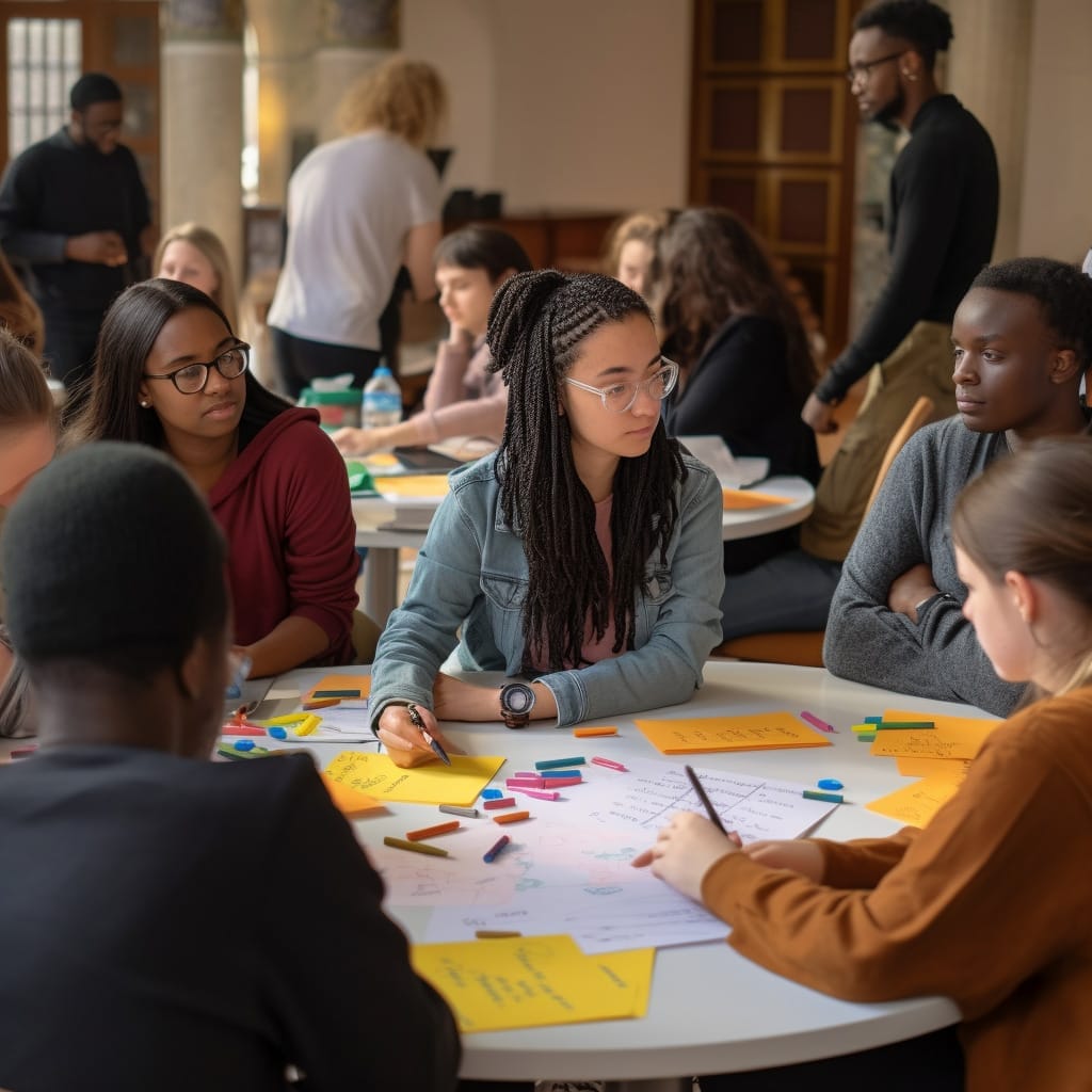Personer som är på workshop