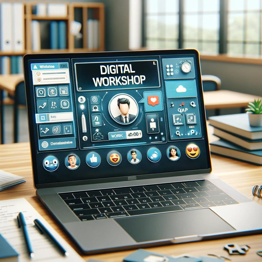 En dator som visar ett mötes program