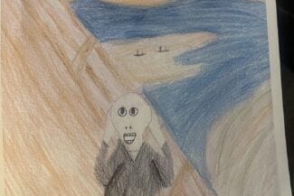 teckning av elev från kinnaredsskolan i