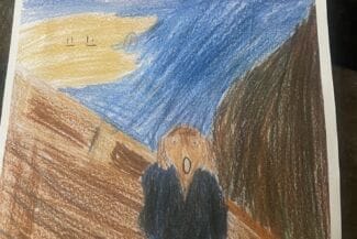 bild av skriet gjord av elev från hylte