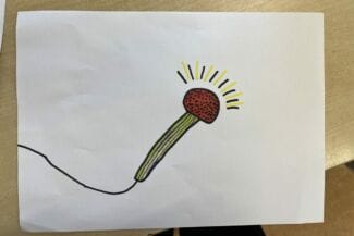 Teckning av en mikrofon