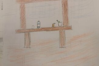 En teckning av ett lemonade stånd