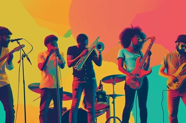 skapande skola grupp ungdommar spelar musik skapande skola grupp ungdommar spelar musik