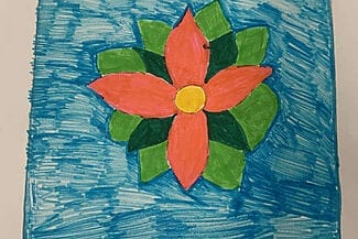 teckning av en blomma