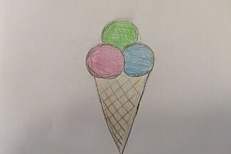 teckning av en strutglass