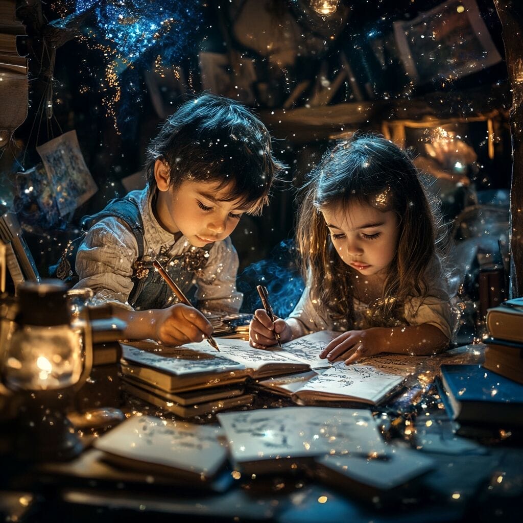 författar workshop skriva sagor läsglädje AI bild